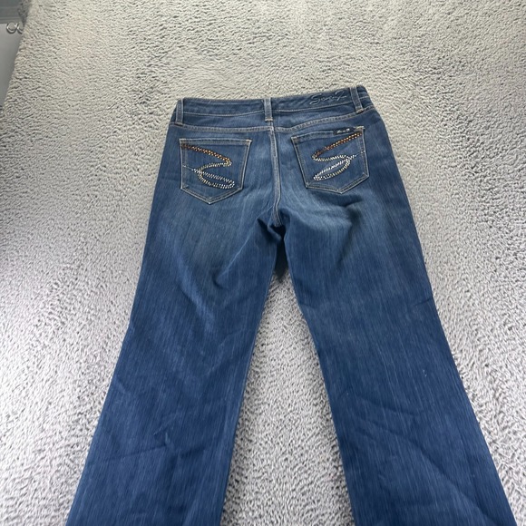 Seven7 Jeans Womens 6 Blue Cotton Denim Bootcut Faded Stretch Western Cowgirl - Picture 6 of 10